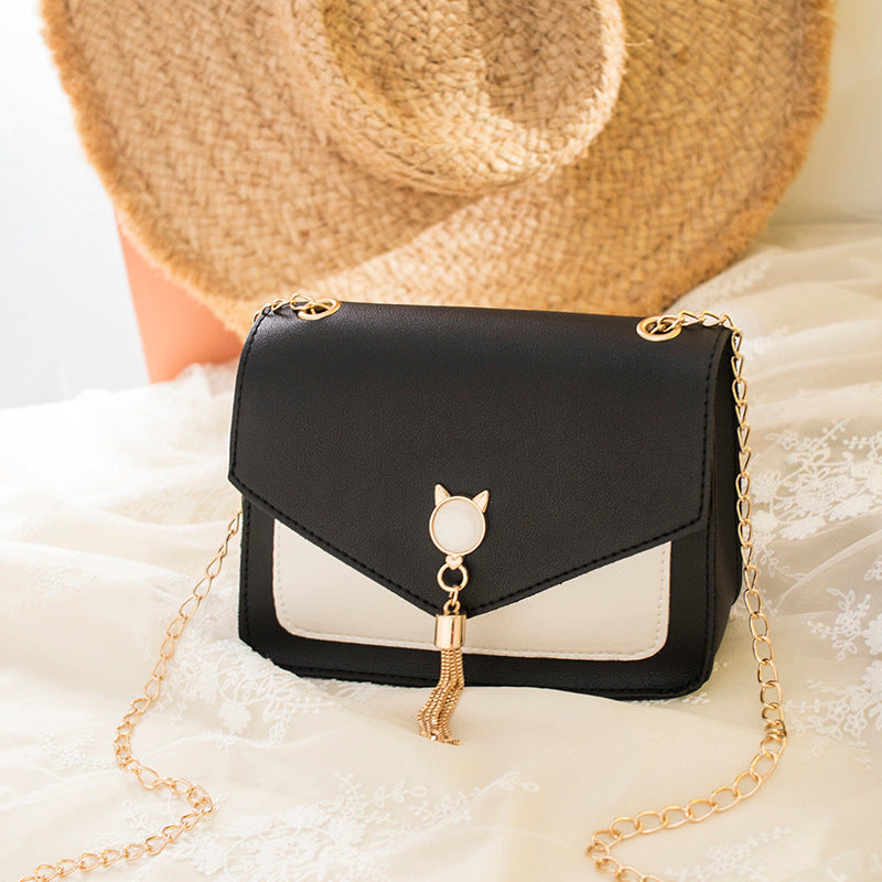 Small Messenger Bag - New Sweet And Cute Cat Tassel Decoration Chain