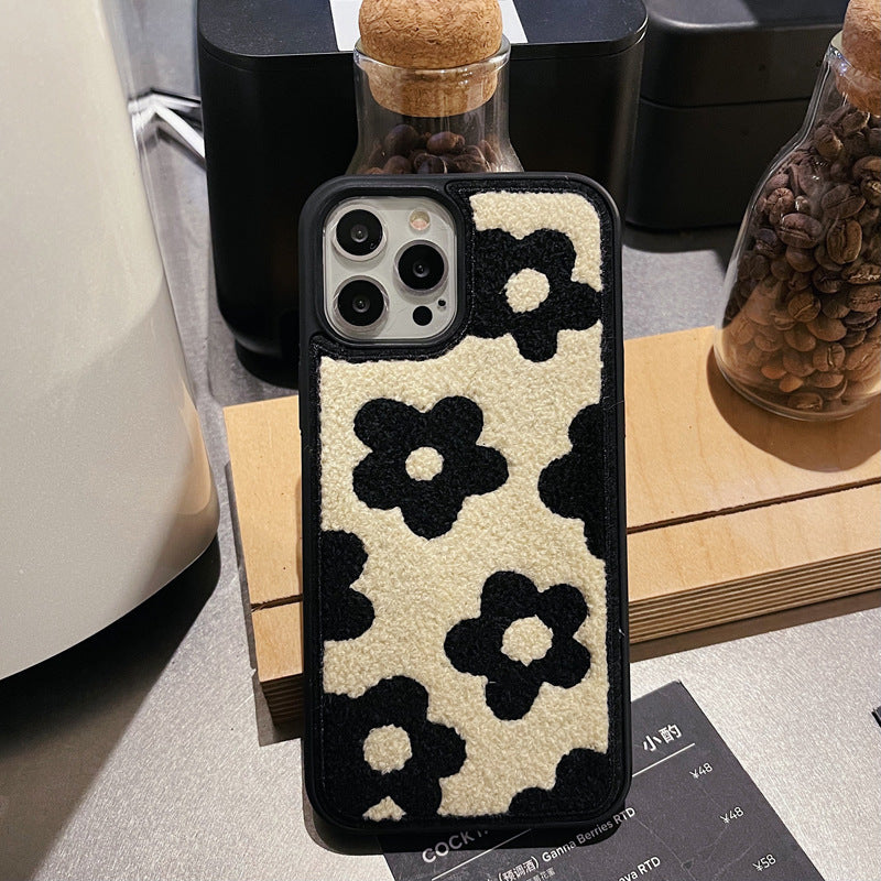 Autumn And Winter Mobile Phone Cases - Plush Flowers Are Suitable For Ladies