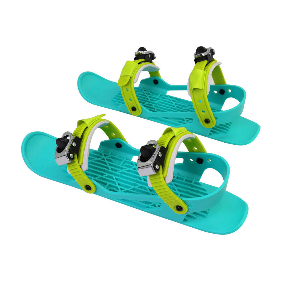 Mini Ski Skates Portable - Short Skiboard Adjustable Skates Shoes For Snow