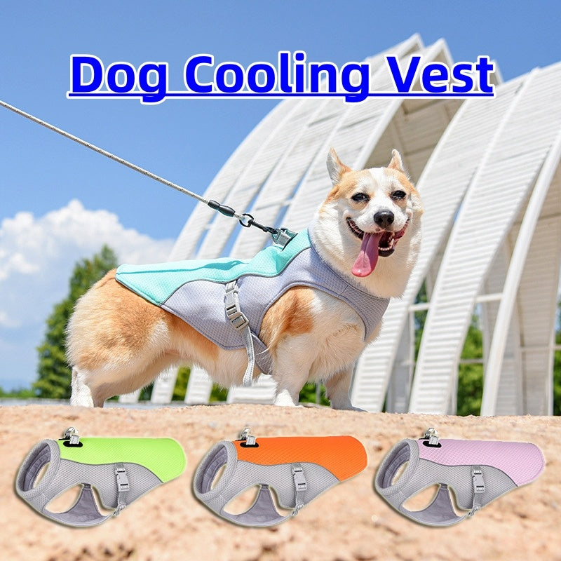 Summer Pet Dog Cooling Vest - Heat Resistant Cool Dogs Clothes Breathable Sun-proof Clothing - JumoShop