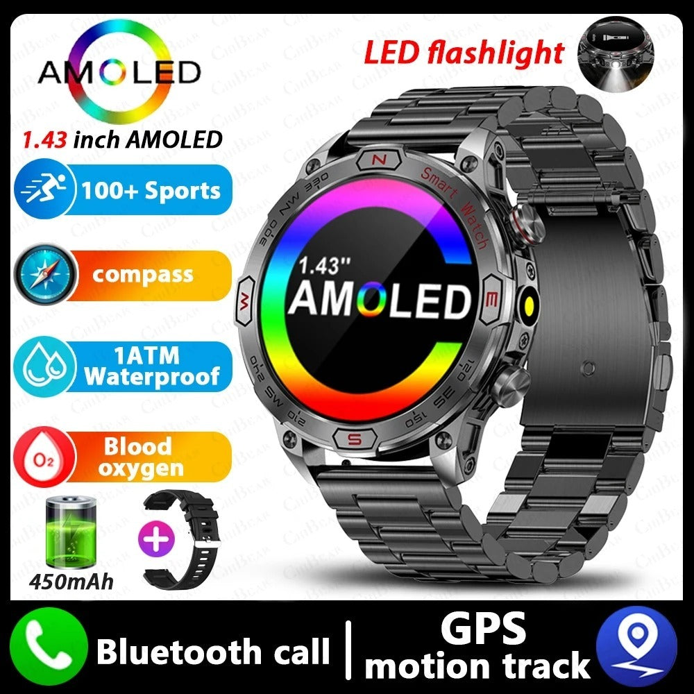 Smart Watch - HD AMLOED Screen Bluetooth Calling Sports Watch