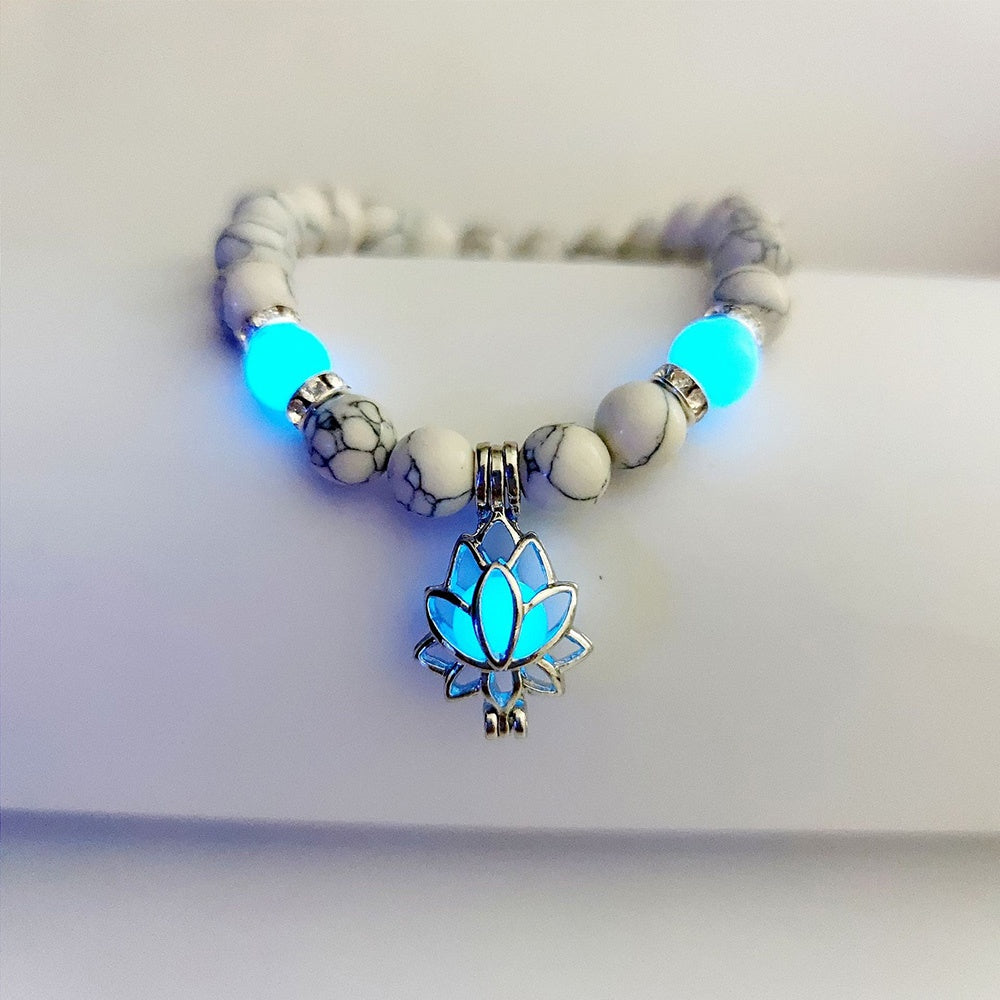 Natural Stone Bracelet - Yoga Healing Luminous Glow In The Dark Charm Beads Bracelet For Men and Women