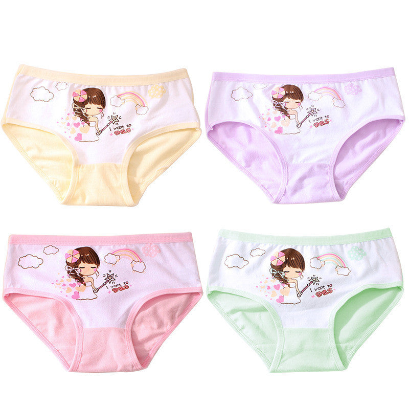 Soft Children's Underwear - Girls Pure Cotton Panties