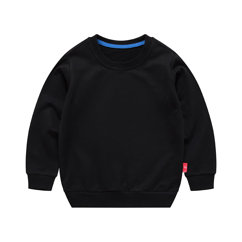 Boys Korean Round Neck Loose Long Sleeve Pullover