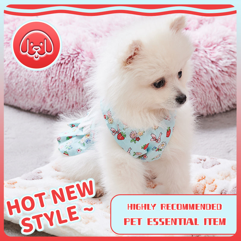 Dog Harness Dress with Leash Set – Cute Puppy Angel Wing Outfit for Small Pets