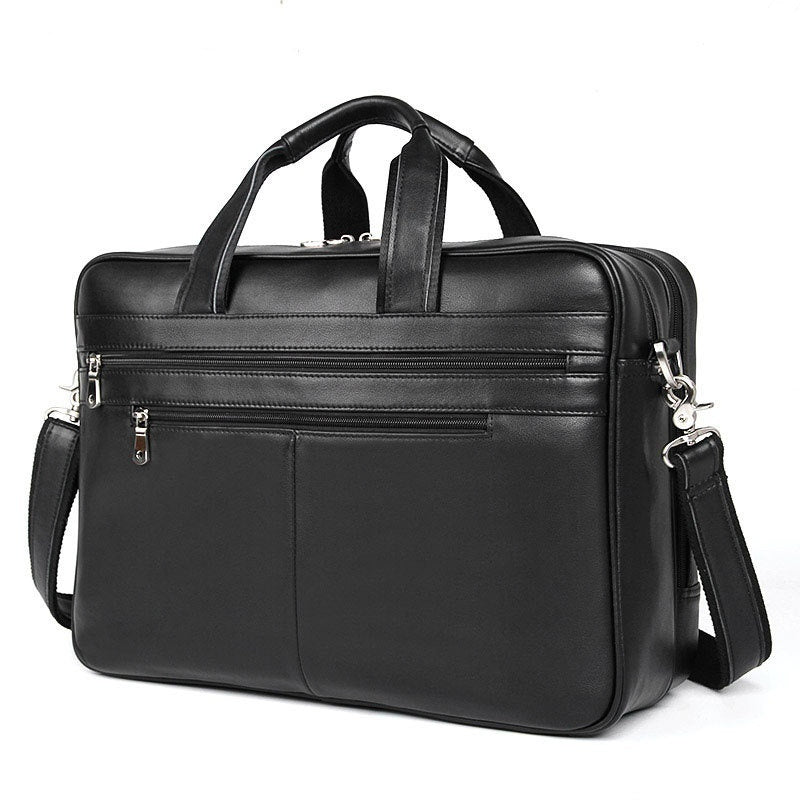 Leather Handbag Briefcase - Napa Leather Comfortable Texture Men's Real-leather Bag