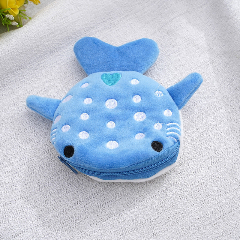 Plush Children's Shark Coin Purse - Cute Cartoon Pendant