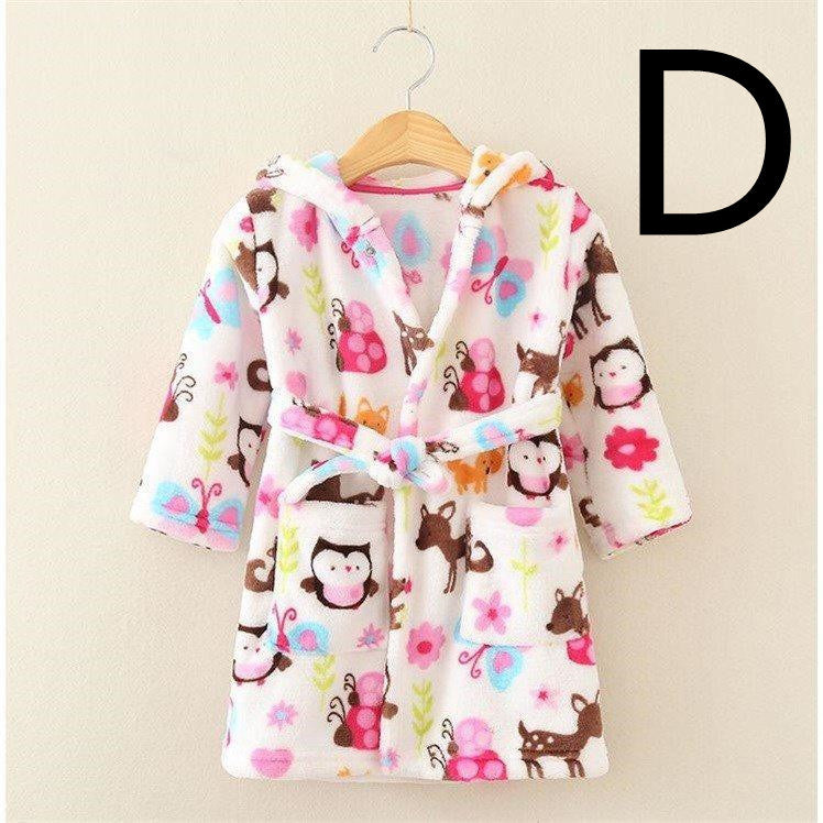 Thickened Cotton Flannel Robe For Children