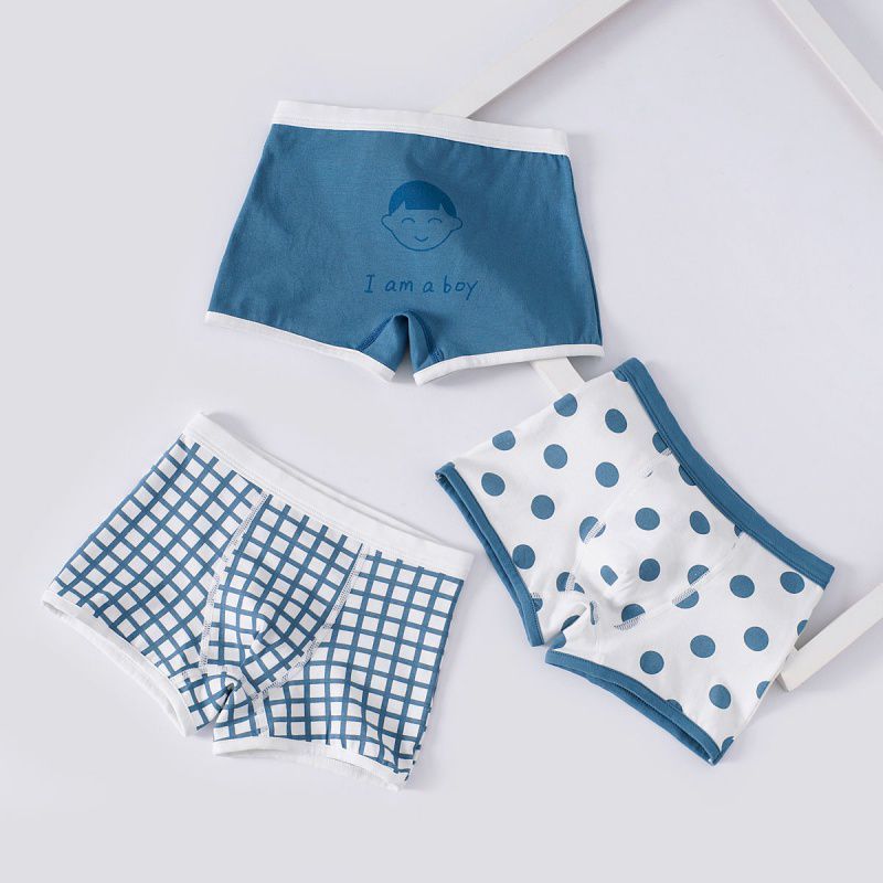Children's Cartoon Simple Boxer - Children Cotton Underwear
