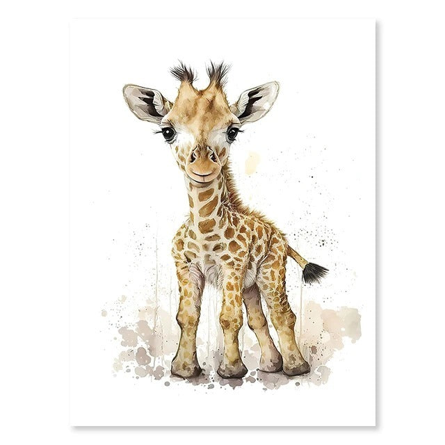Cute Bedroom Animal inspired Wall Art – Frameless Canvas Hanging Painting! - JumoShop