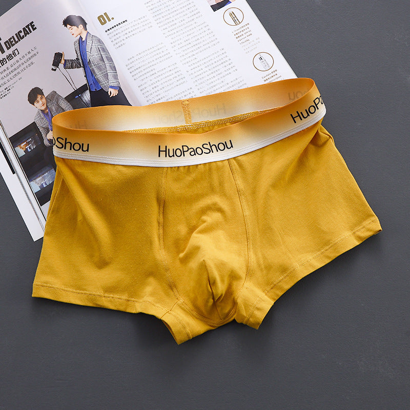 Solid Color Men's Boxer - Men Panties Cotton Underpants Boxers