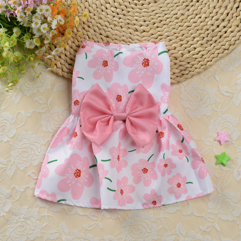 Floral Princess Dress Teddy Pet – Adorable & Stylish Dress for Your Little Girl Dog