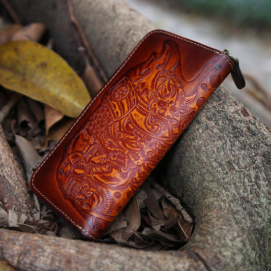 Men's Wallet Vintage Clutch - Top Layer Cowhide