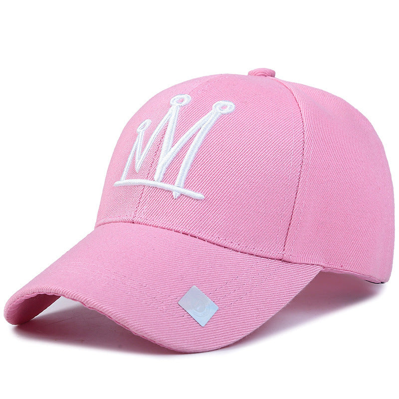 Embroidered Peaked Hat - Women Alphabet Baseball