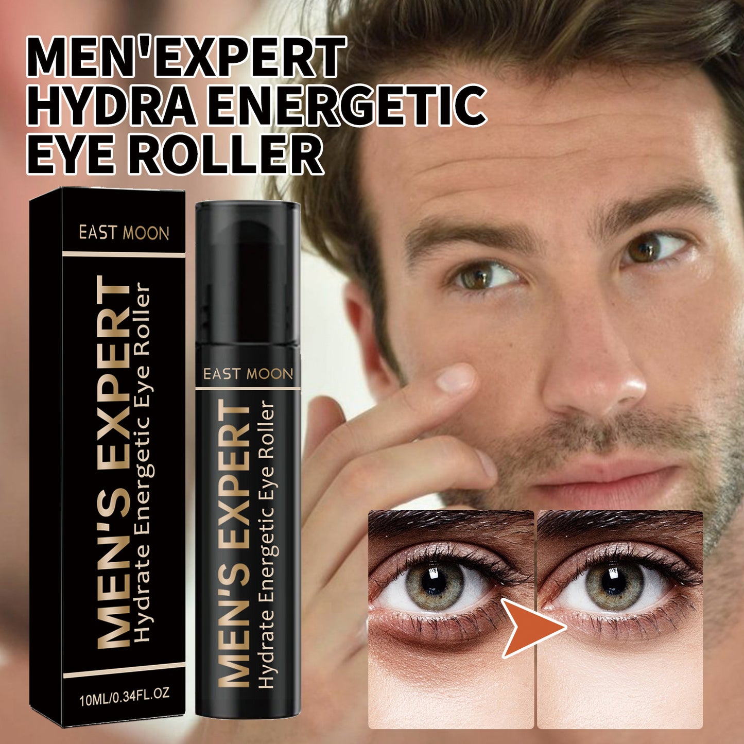 East Moon Men's Hydrating Energizing Eye Roller