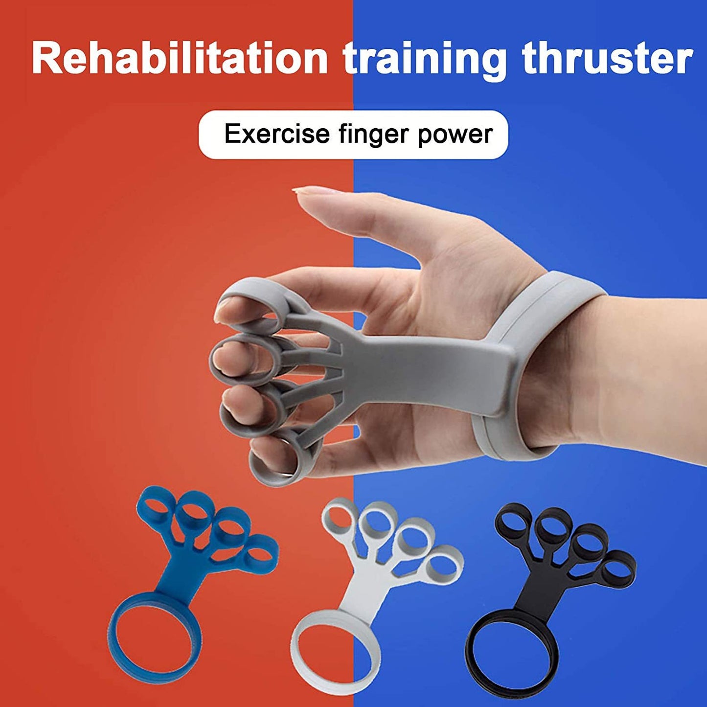 Silicone Grip Device Finger Exercise Stretcher - Arthritis Hand Grip Trainer Strengthen Rehabilitation Training To Relieve Pain