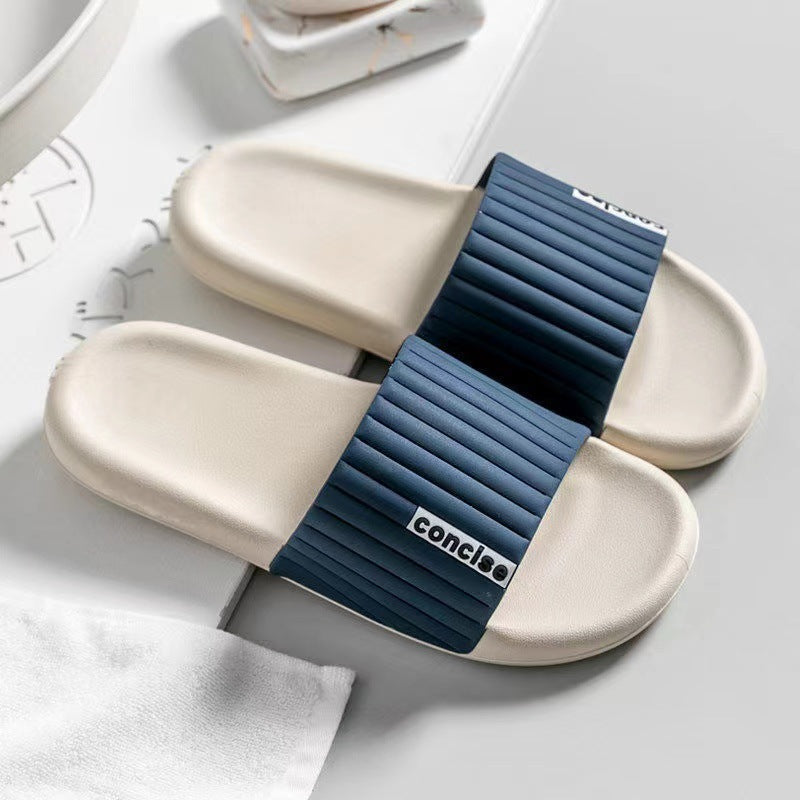 Soft Bathroom Slippers - Men Non Slip House Dorm Shoes