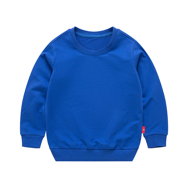 Boys Korean Round Neck Loose Long Sleeve Pullover