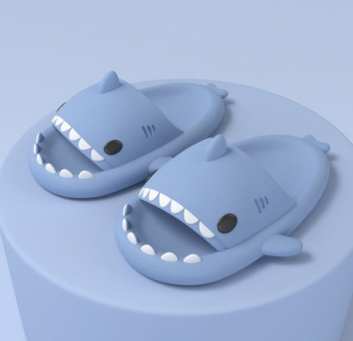 Adult's Slippers Indoor - Outdoor Funny Shark Cartoon