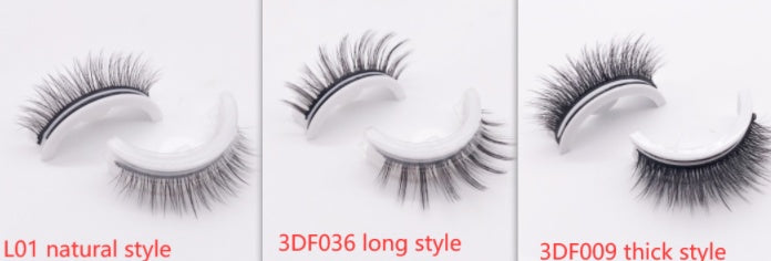 Reusable 3D Mink Lashes - Natural False Eyelashes Self Adhesive Glue Free Makeup Eyelash