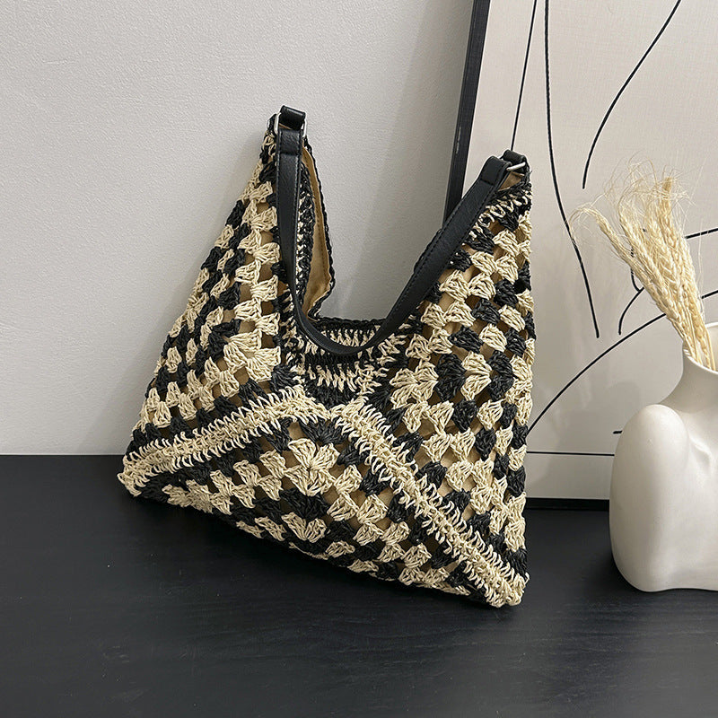 Women's Fashion Handmade Straw Woven Shoulder Bag