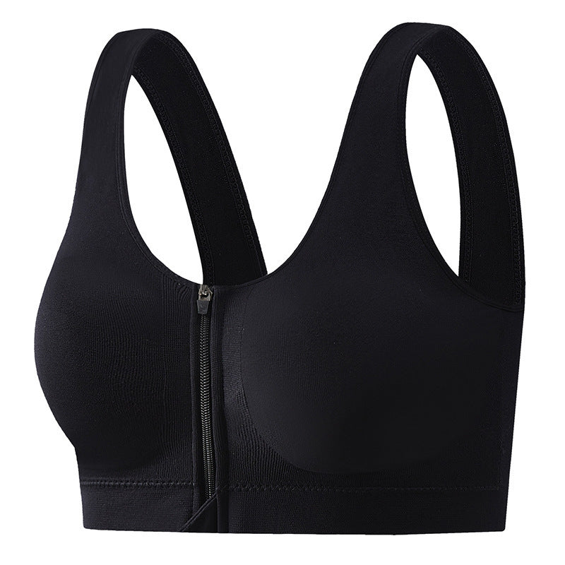 Front Zipper Sports Bra - Shockproof High Strength Beauty Back