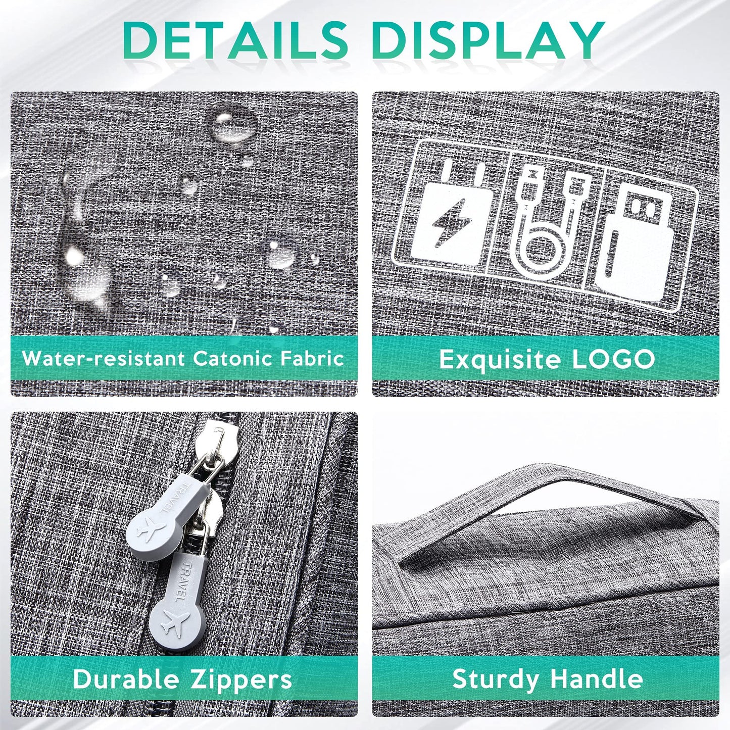 Electronics Organizer Travel Bag - Cable Organizer Waterproof Portable Digital Storage Bag Electronic Accessories Case - JumoShop