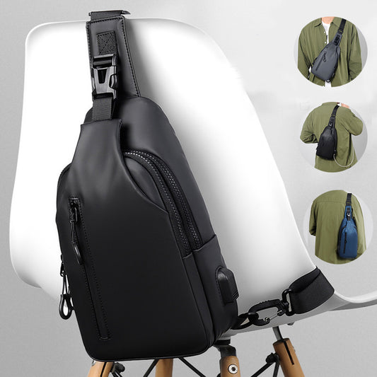 Black Sling Crossbody Backpack - Shoulder Bag For Men