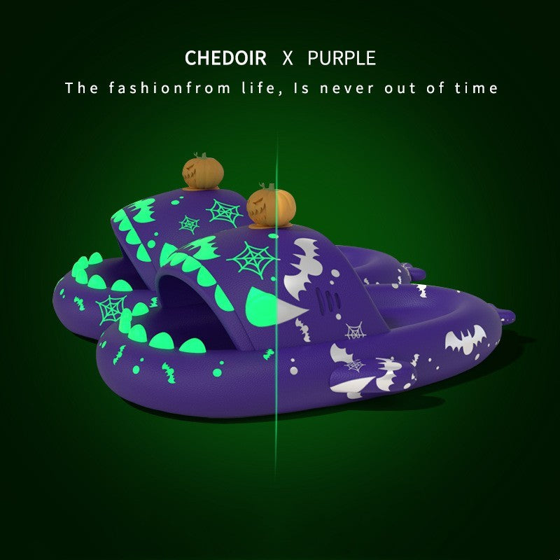 Halloween And Christmas Shoes - Non-slip Bathroom Slippers