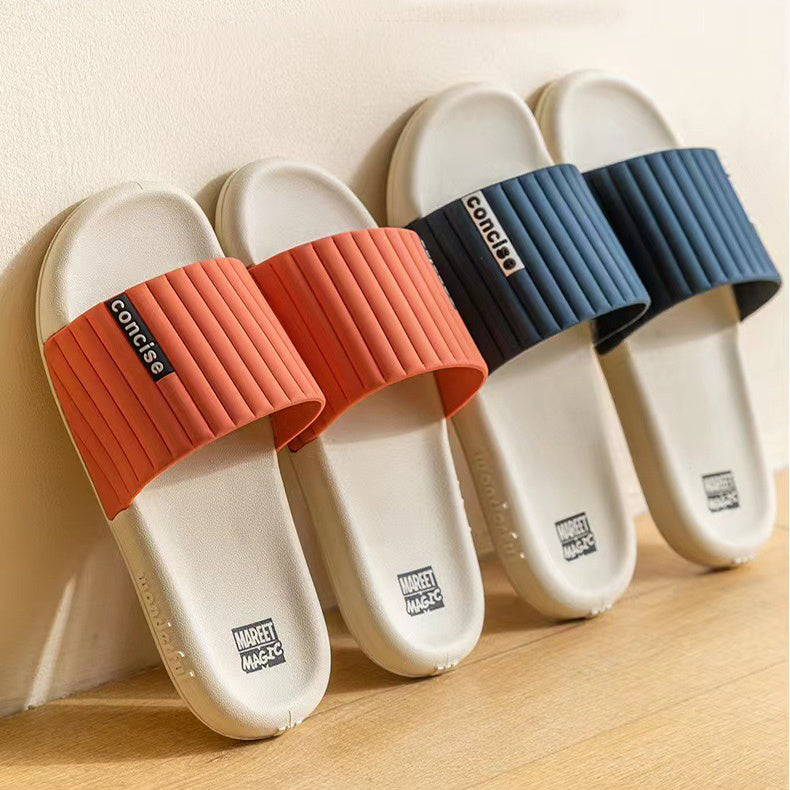 Soft Bathroom Slippers - Men Non Slip House Dorm Shoes
