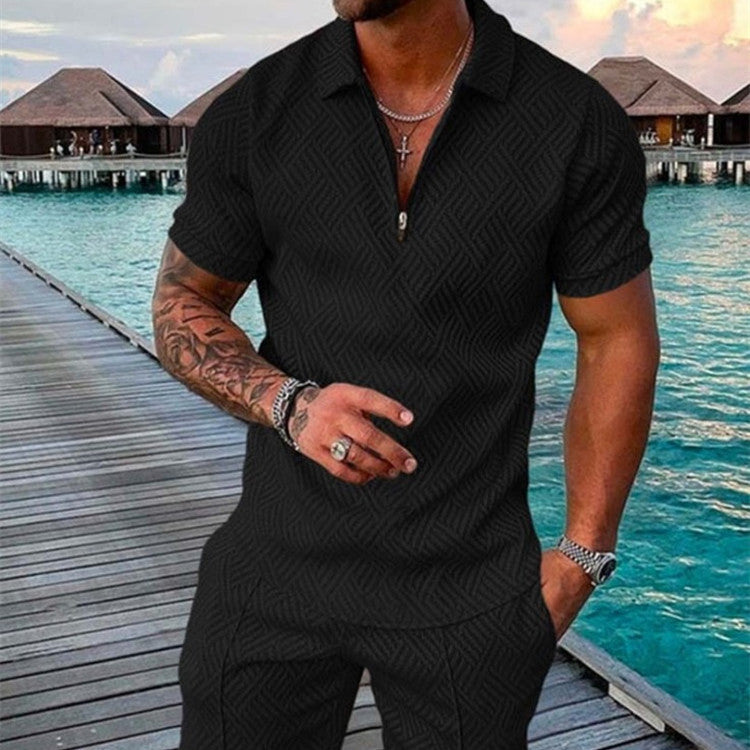 Men's Summer Short Sleeve Shorts - Casual Suit