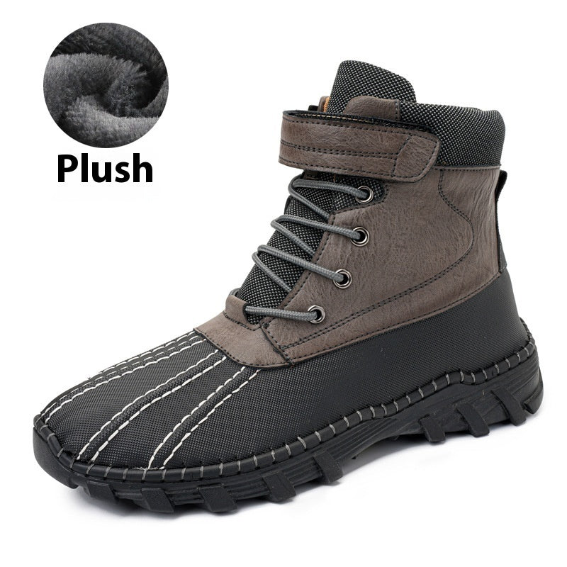 Winter Fleece Lace-up Snow Boots For Men