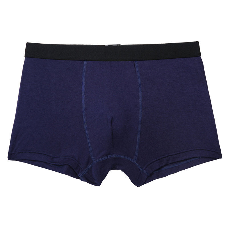 Pure Color Bamboo Fiber Men's Underwear