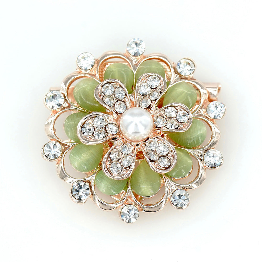 Three-Dimensional Flower Scarf Buckle Brooch – Multifunctional Elegant Accessory
