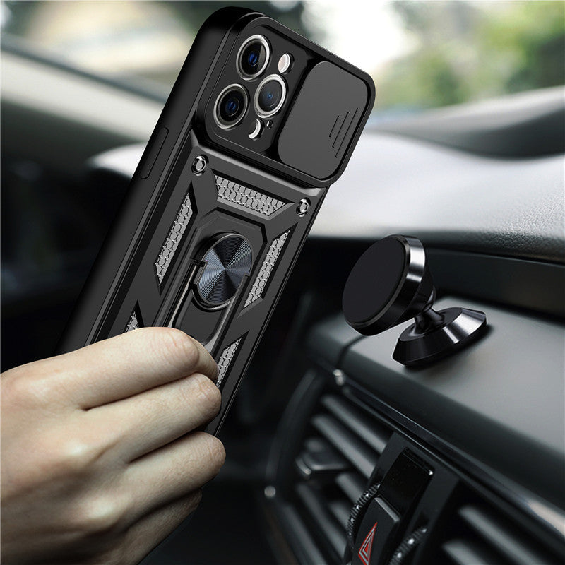 Sergeant Sliding Window Mobile Phone Case - Anti-drop Magnetic Bracket