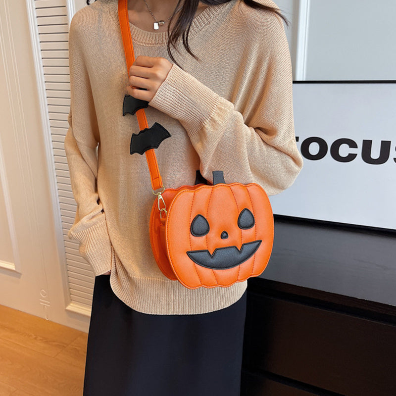 Halloween Bags - Funny Pumpkin Cartoon Shoulder Crossbody Bag