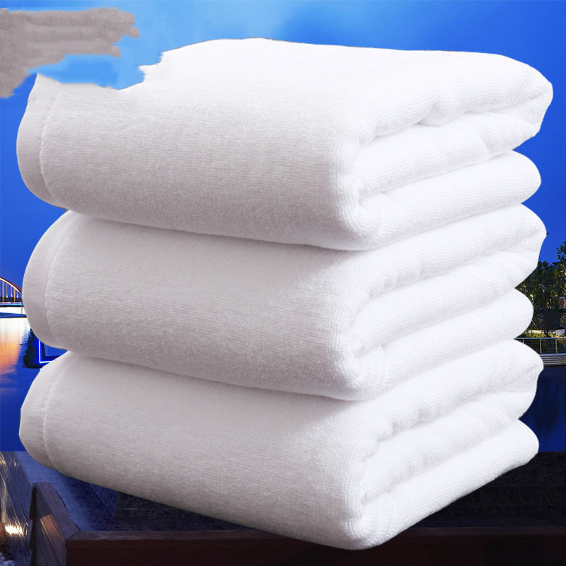 Luxurious Cotton Bath Towel – Soft, Thick & Ultra-Absorbent  Bath Towel Cotton Adult Thickened And Increased Water-absorbing White Big White Towel Adult White Towel - JumoShop