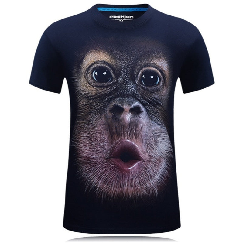 Men's Short Sleeved Print - Gorilla 3D T-Shirt