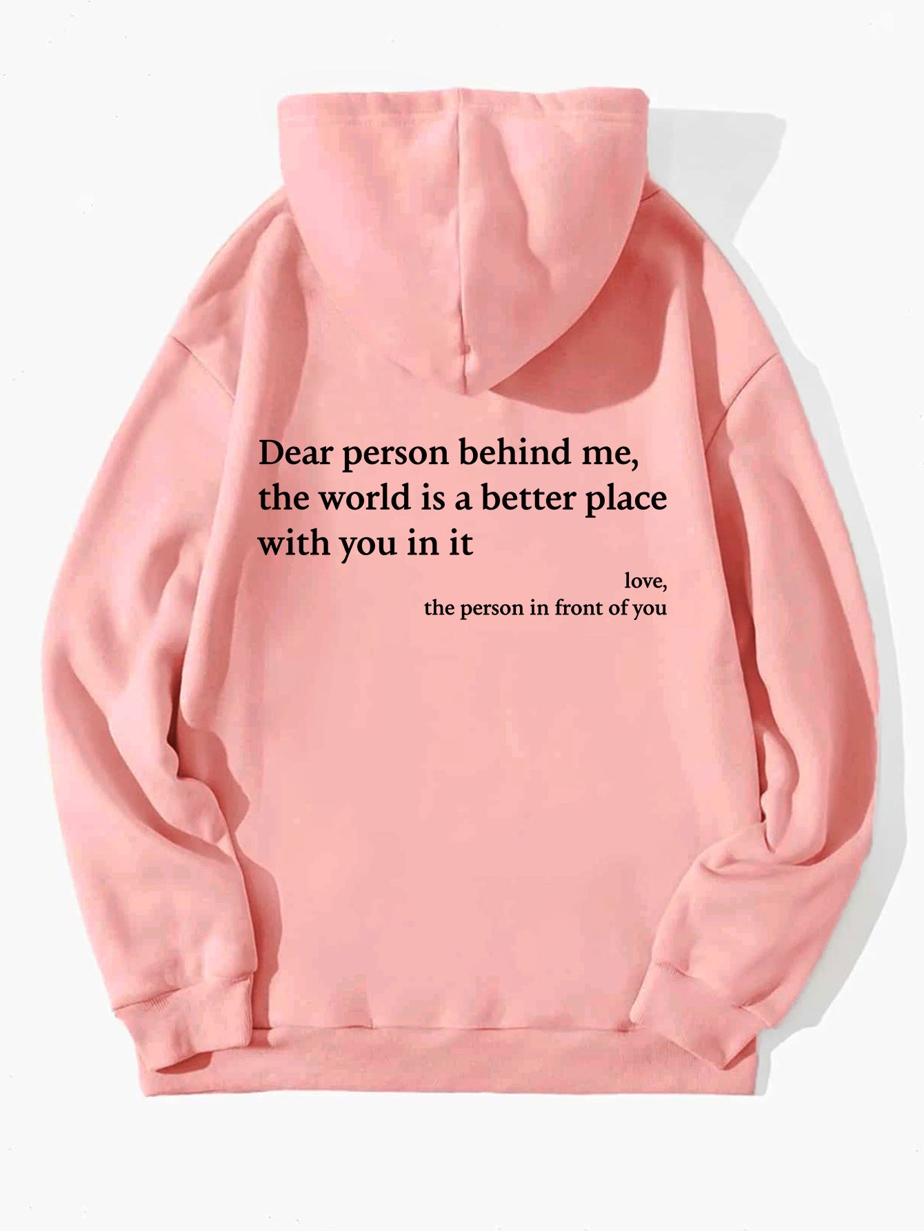Women's Plush Letter Printed Kangaroo Pocket Drawstring Printed Hoodie - Unisex Trendy Hoodies