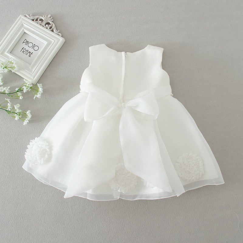 Elegant Princess Dress - Children's Princess Tutu Skirt One-year-old Baby Girl Dress Flower Girl