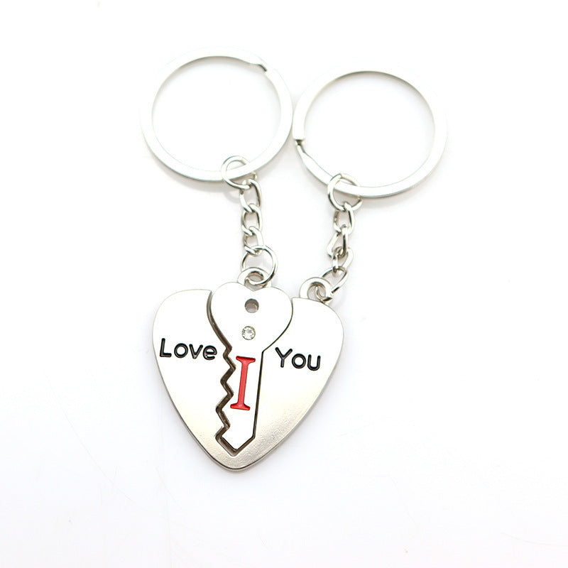 Metal Creative Love Letter Couple Keychain - Valentine's Day Gift Small Gift