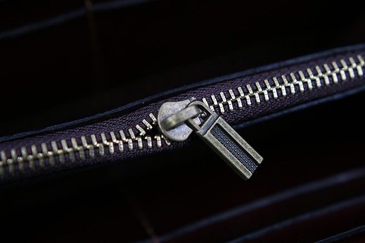 Men's Wallet Vintage Clutch - Top Layer Cowhide