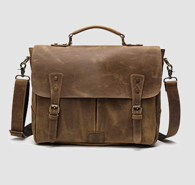 Portable Men's Leather Briefcase