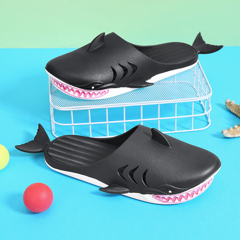 Shark Slippers Beach Shoes -- Flat Slippers Women Men
