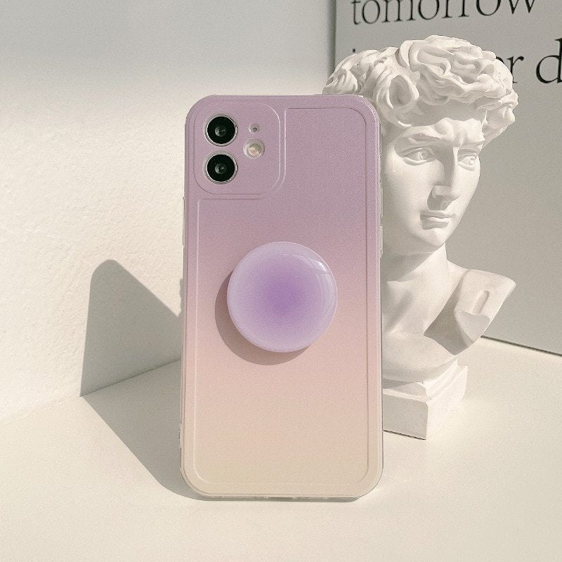 Korean Gradient Silicone Mobile Phone Case