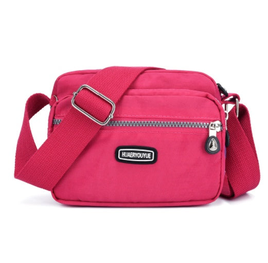 Messenger Bag - Small Square Simple And Versatile Nylon Multi Compartment Bag