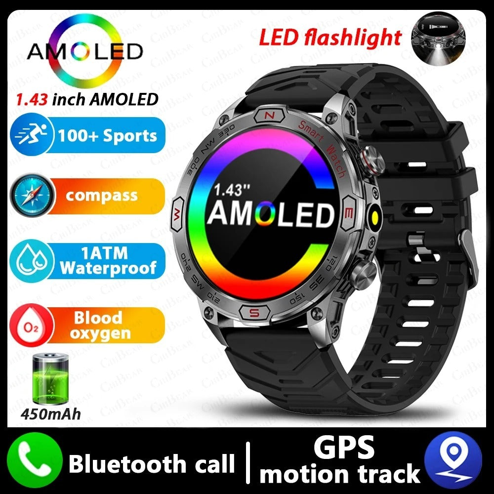 Smart Watch - HD AMLOED Screen Bluetooth Calling Sports Watch
