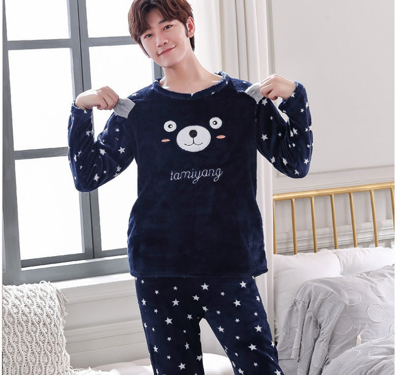 Velvet Cartoon Men's Pajamas