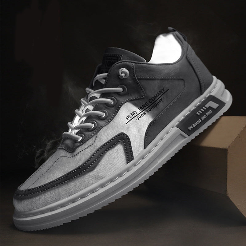 Men Sneakers Lace-up Letter Print Platform