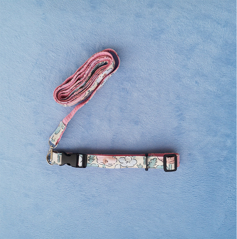 Dog Universal Cotton Blue and White Skirt with Holding Hand Rope – Stylish & Comfortable Pet Dress